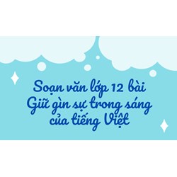 Soạn văn lớp 12 bài Giữ gìn sự trong sáng của tiếng Việt