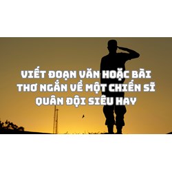 Viết đoạn văn hoặc bài thơ ngắn về một chiến sĩ quân đội siêu hay