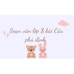 Soạn văn lớp 8 bài Câu phủ định