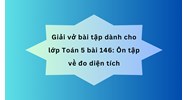 Giải vở bài tập dành cho lớp Toán 5 bài 146: Ôn tập về đo diện tích