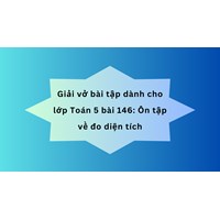 Giải vở bài tập dành cho lớp Toán 5 bài 146: Ôn tập về đo diện tích