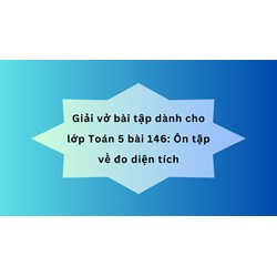 Giải vở bài tập dành cho lớp Toán 5 bài 146: Ôn tập về đo diện tích