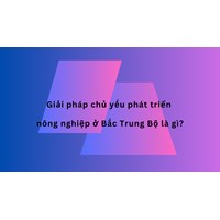 Giải pháp chủ yếu phát triển nông nghiệp ở Bắc Trung Bộ là gì?