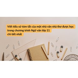 Viết tiểu sử tóm tắt của một nhà văn nhà thơ được học trong chương trình Ngữ văn lớp 11 chi tiết nhất