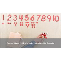 Toán lớp 4 trang 31, 32 Số tự nhiên - Dãy số tự nhiên Cánh diều