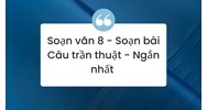 Soạn văn lớp 8: Soạn bài Câu trần thuật - Ngắn nhất