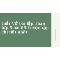 Giải Vở bài tập Toán lớp 5 bài 69 Luyện tập chi tiết nhất