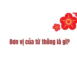 Đơn vị của từ thông là gì?