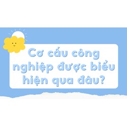 Cơ cấu công nghiệp được biểu hiện qua đâu?