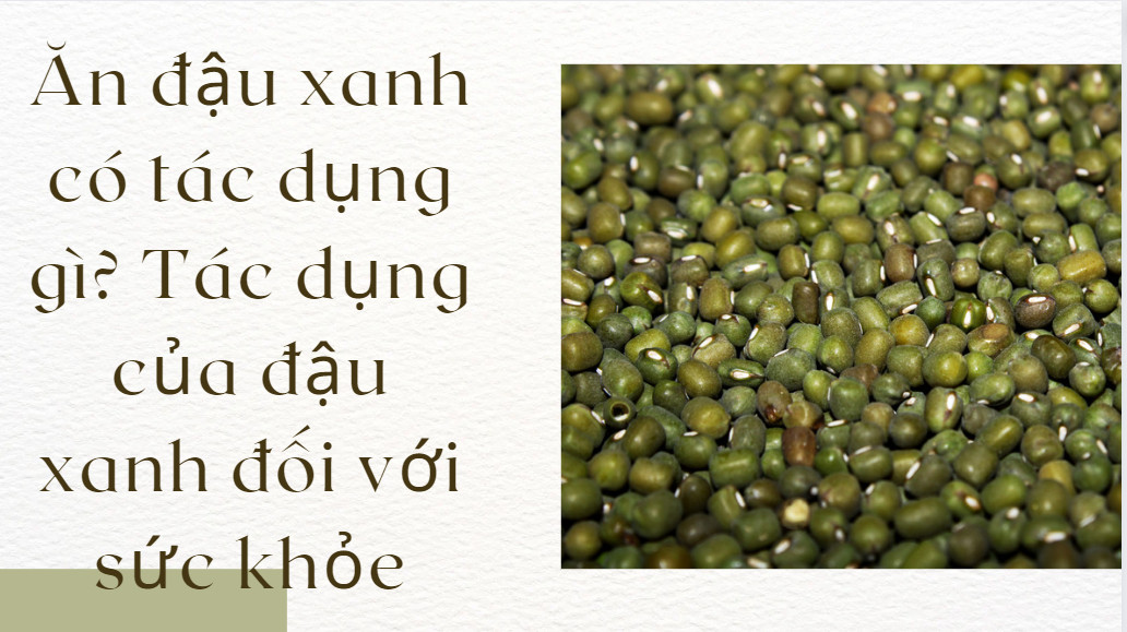 Ăn đậu xanh có tác dụng gì? Tác dụng của đậu xanh đối với sức khỏe