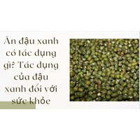 Ăn đậu xanh có tác dụng gì? Tác dụng của đậu xanh đối với sức khỏe