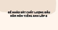 Đề khảo sát chất lượng đầu năm môn Tiếng Anh lớp 8