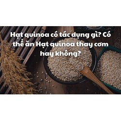 Hạt quinoa có tác dụng gì? Có thể ăn Hạt quinoa thay cơm hay không?