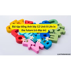 Bài tập tiếng Anh lớp 12 Unit 8 Life in the future (có đáp án)
