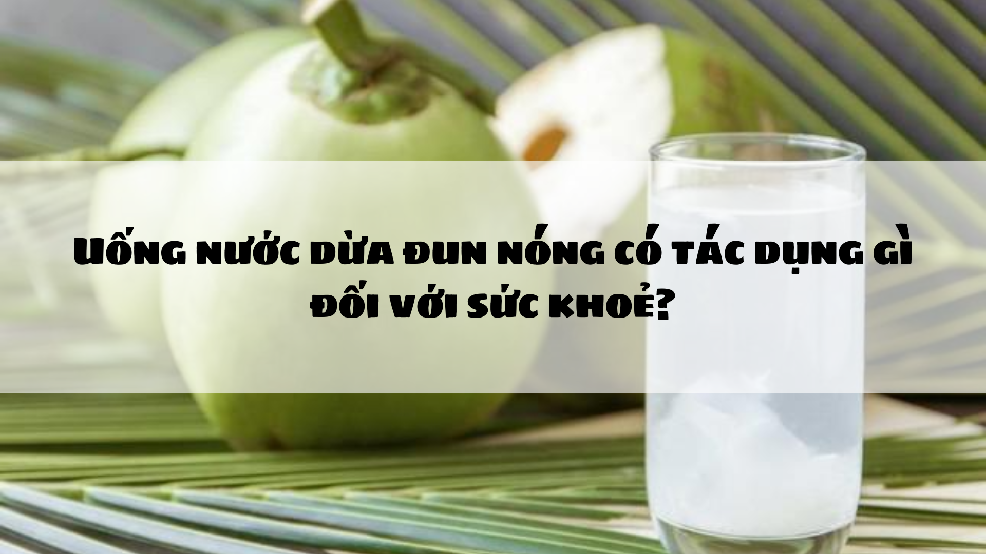 Uống nước dừa đun nóng có tác dụng gì đối với sức khoẻ?