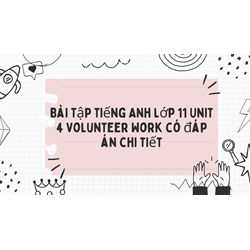 Bài tập tiếng Anh lớp 11 Unit 4 Volunteer Work có đáp án chi tiết