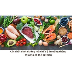 Các chất dinh dưỡng mà chế độ ăn uống thông thường có thể bị thiếu