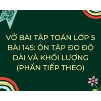 Vở bài tập Toán lớp 5 bài 145: Ôn tập đo độ dài và khối lượng (phần tiếp theo)