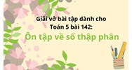Giải vở bài tập dành cho Toán 5 bài 142: Ôn tập về số thập phân
