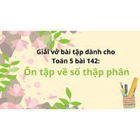 Giải vở bài tập dành cho Toán 5 bài 142: Ôn tập về số thập phân