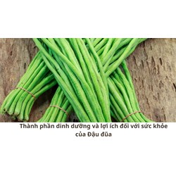 Thành phần dinh dưỡng và lợi ích đối với sức khỏe của Đậu đũa