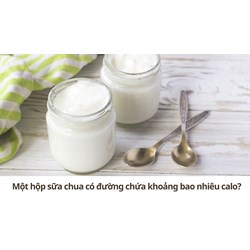 Một hộp sữa chua có đường chứa khoảng bao nhiêu calo?