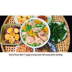Gợi ý thực đơn 7 ngày trong tuần bổ sung dinh dưỡng