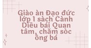 Giáo án Đạo đức lớp 1 sách Cánh Diều bài Quan tâm, chăm sóc ông bà
