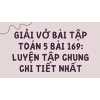 Giải vở bài tập Toán 5 bài 169: Luyện tập chung chi tiết nhất