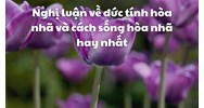 Nghị luận về đức tính hòa nhã và cách sống hòa nhã hay nhất