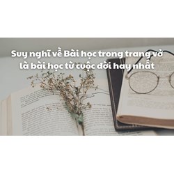 Suy nghĩ về Bài học trong trang vở là bài học từ cuộc đời hay nhất