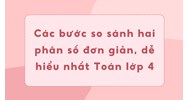Các bước so sánh hai phân số đơn giản, dễ hiểu nhất Toán lớp 4