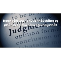 Đoạn văn suy nghĩ về Phải chăng sự phán xét giam hãm bạn hay nhất