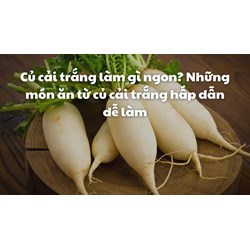 Củ cải trắng làm gì ngon? Những món ăn từ củ cải trắng hấp dẫn dễ làm