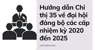 Hướng dẫn Chỉ thị 35 về đại hội đảng bộ các cấp nhiệm kỳ 2020 đến 2025