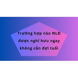 Trường hợp nào NLĐ được nghỉ hưu ngay không cần đợi tuổi