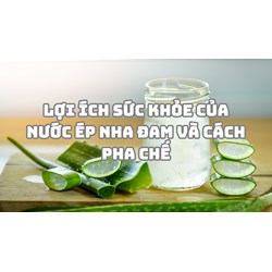 Lợi ích sức khỏe của Nước ép nha đam và cách pha chế