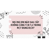 Những ion nào sau đây không cùng tồn tại trong một dung dịch?