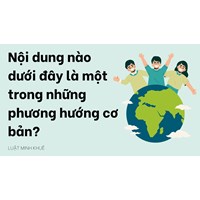 Nội dung nào dưới đây là một trong những phương hướng cơ bản?