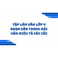 Tập làm văn lớp 4 Đoạn văn trong bài văn miêu tả cây cối
