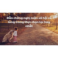 Dẫn chứng nghị luận xã hội về lòng trung thực chọn lọc hay nhất