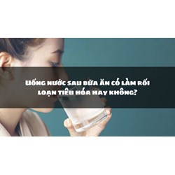Uống nước sau bữa ăn có làm rối loạn tiêu hóa hay không?