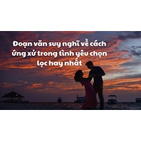 Đoạn văn suy nghĩ về cách ứng xử trong tình yêu chọn lọc hay nhất