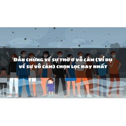 Dẫn chứng về sự thờ ơ vô cảm (Ví dụ về sự vô cảm) chọn lọc hay nhất