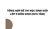 Tổng hợp đề thi học sinh giỏi lớp 9 môn Sinh (sưu tầm)