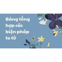 Bảng tổng hợp các biện pháp tu từ