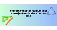 Nội dung vở bài tập Toán lớp 5 bài 87 Luyện tập Diện tích hình tam giác