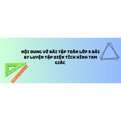 Nội dung vở bài tập Toán lớp 5 bài 87 Luyện tập Diện tích hình tam giác