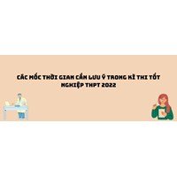 Các mốc thời gian cần lưu ý trong kì thi tốt nghiệp THPT