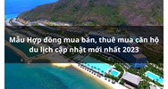 Mẫu Hợp đồng mua bán, thuê mua căn hộ du lịch mới nhất